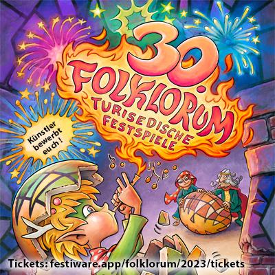 Folklorum 2023 - 30. Turisedische Festspiele. Seitenleistenbanner.